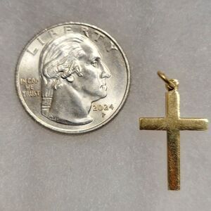 Vintage 1/20 14K GF THEDA Dainty Cross Pendant (Gold Filled, 5% 14K Gold) STYLE8